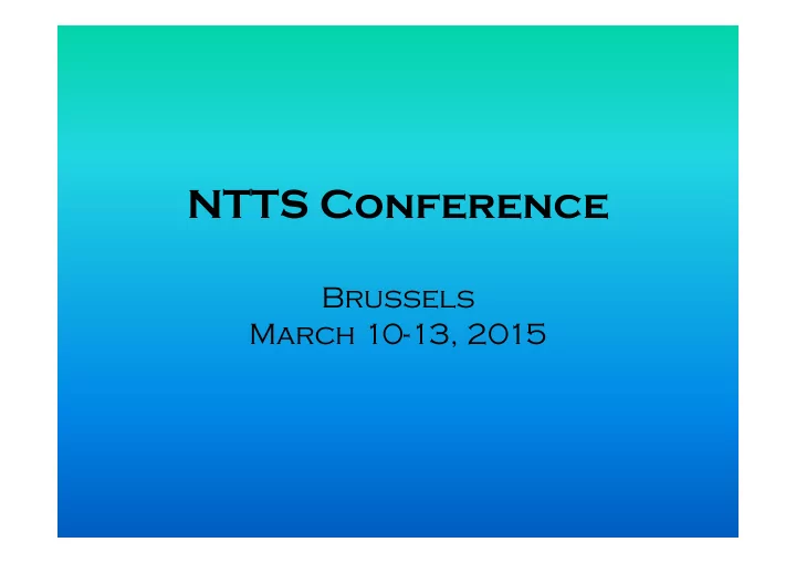 ntts conference