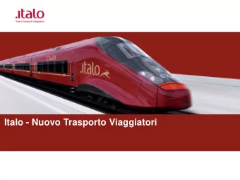 Italo - Nuovo Trasporto Viaggiatori  Introduction to Italo  Company profile  Introduction