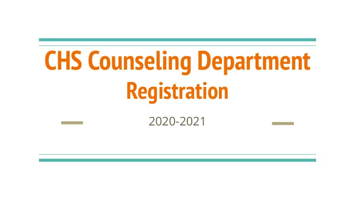 chs counseling department