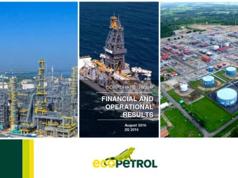 FINANCIAL AND  OPERATIONAL  RESULTS August 2016 2Q 2016  Cautionary Statement  This document was