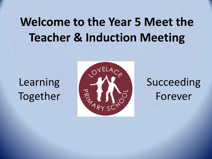teacher induction meeting
