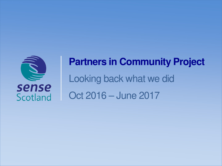 partners in community project looking back what we did