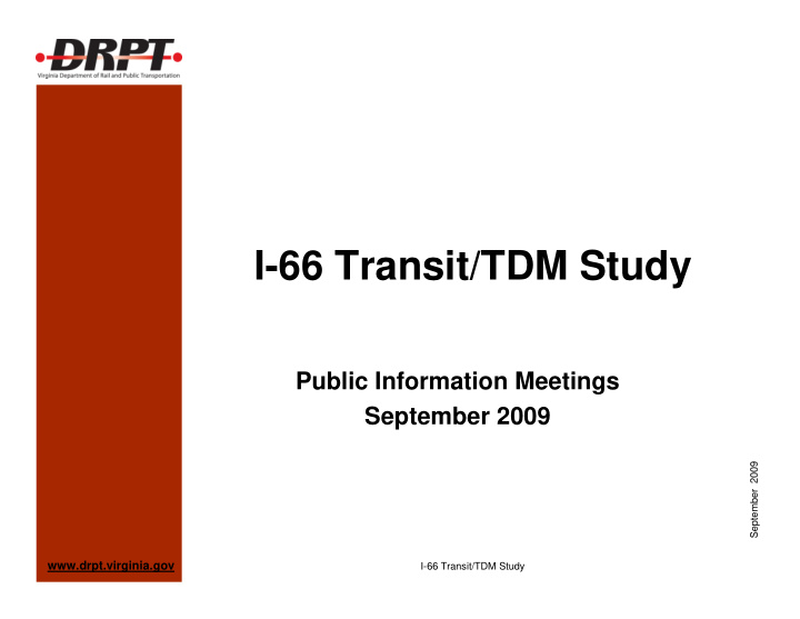 i 66 transit tdm study