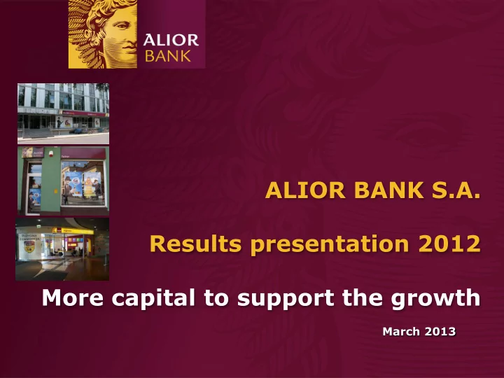 results presentation 2012