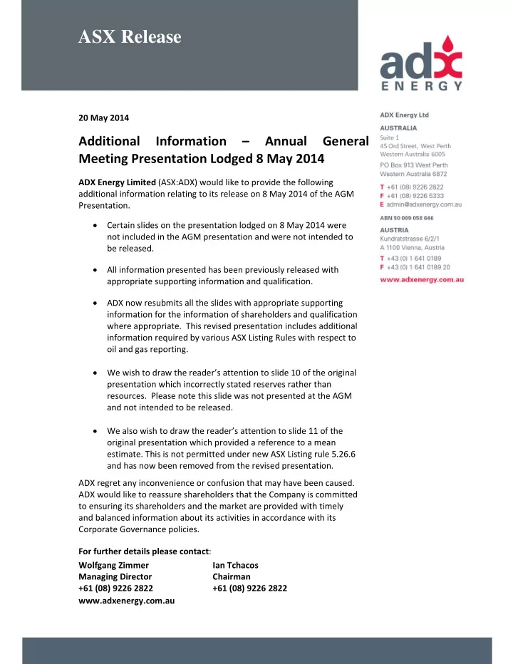 asx release