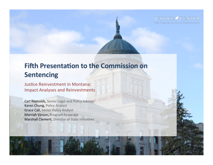 fi h presenta on to the commission on sentencing