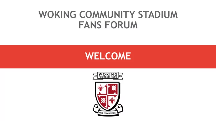 woking community stadium