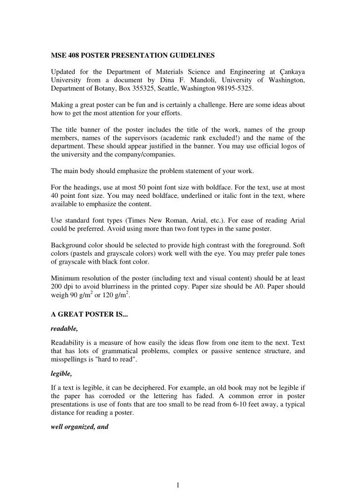 mse 408 poster presentation guidelines updated for the