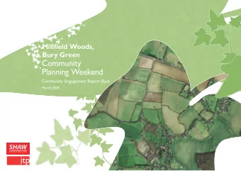 Community  Planning Weekend  Community Engagement Report Back  March 2018  INTRODUCTION  Around 100