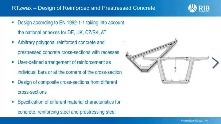 prestressed concrete cross sections with recesses