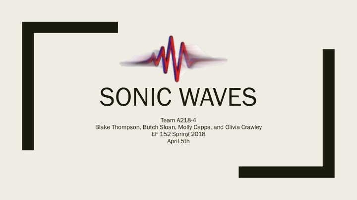 sonic waves