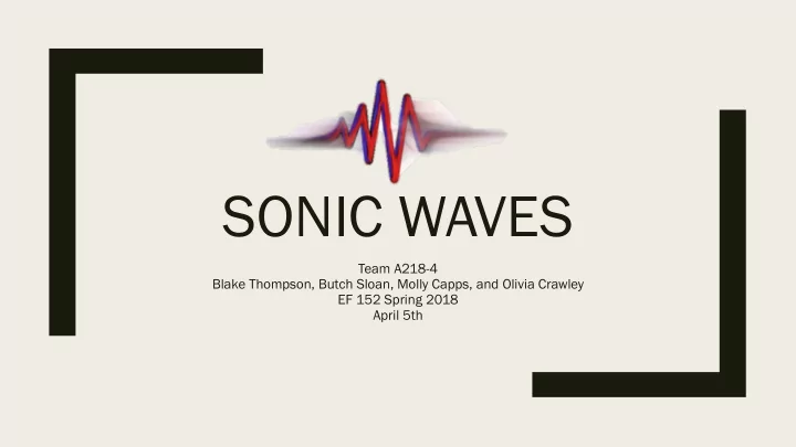 sonic waves