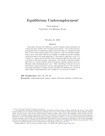 1  Introduction  College graduates in the U.S. are frequently underemployed, i.e. working in