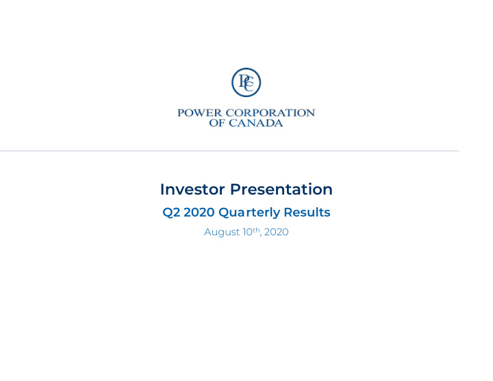 investor presentation