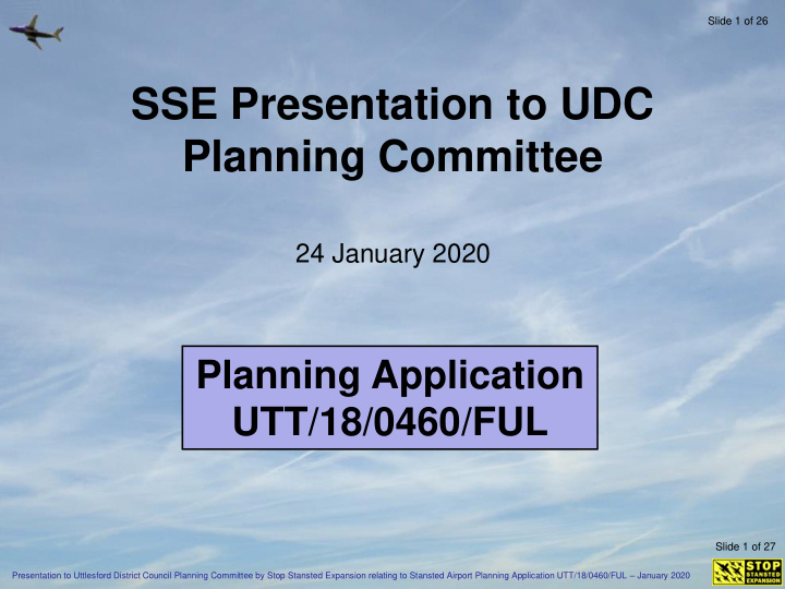 sse presentation to udc planning committee