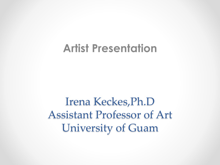 artist presentation