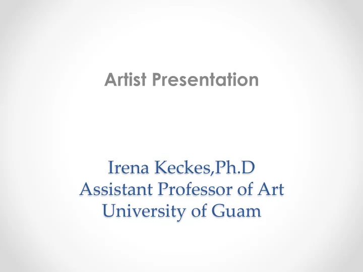 artist presentation