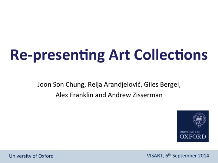 re presen ng art collec ons