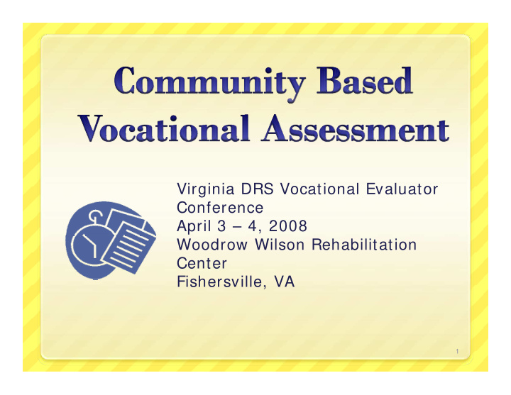virginia drs vocational evaluator conference april 3 4