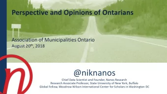 @niknanos  Chief Data Scientist and Founder, Nanos Research  Research Associate Professor, State