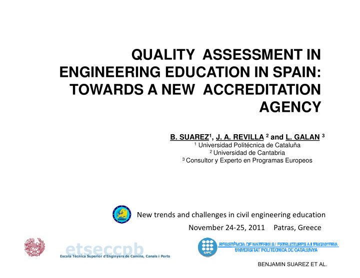 quality assessment in engineering education in spain