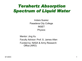 Terahertz Absorption  Terahertz Absorption  Terahertz Absorption  Terahertz Absorption  Spectrum of