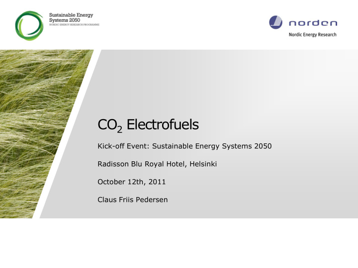 co 2 electrofuels