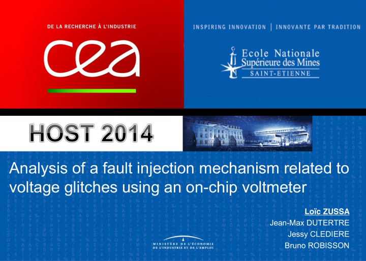 voltage glitches using an on chip voltmeter