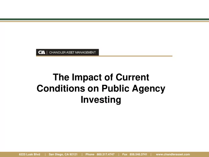 conditions on public agency