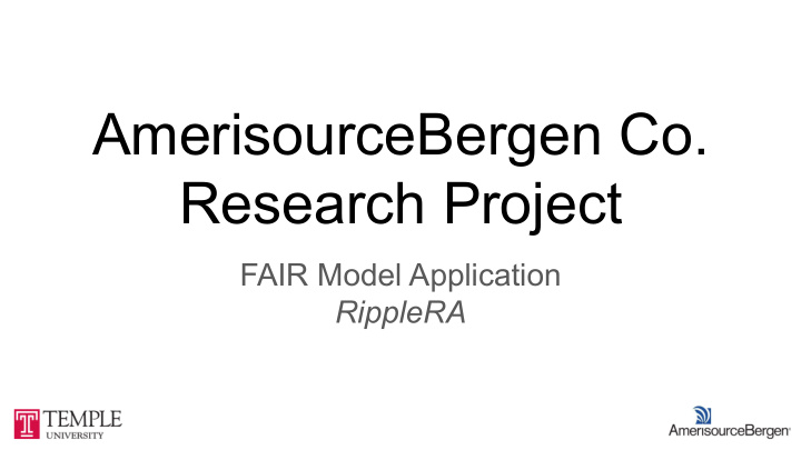 amerisourcebergen co research project
