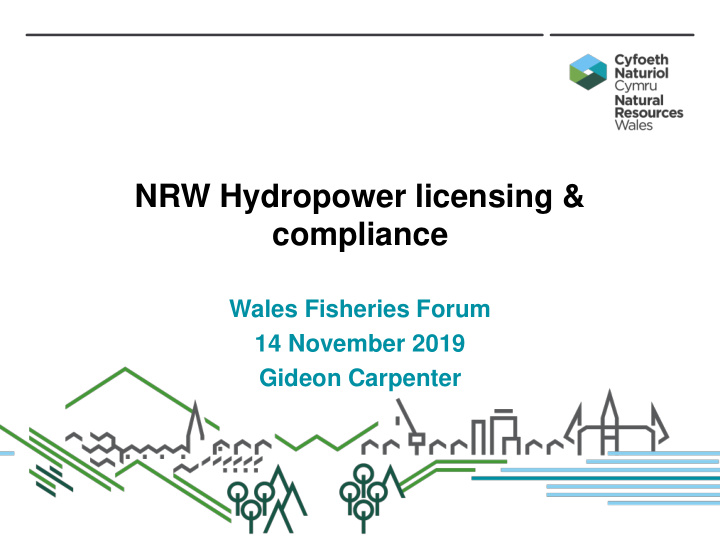 nrw hydropower licensing compliance