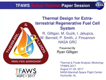 TFAWS  August 21-25, 2017  NASA Marshall Space Flight Center  MSFC  2017  Huntsville, AL  AMPS