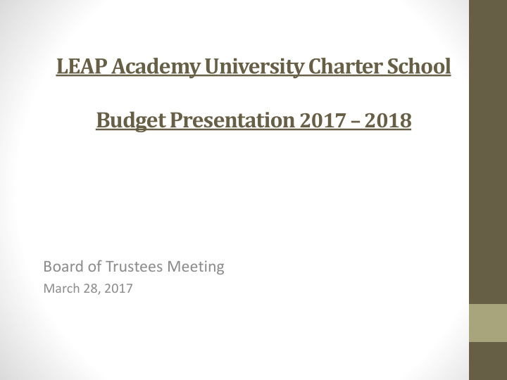 leap academy university charter school