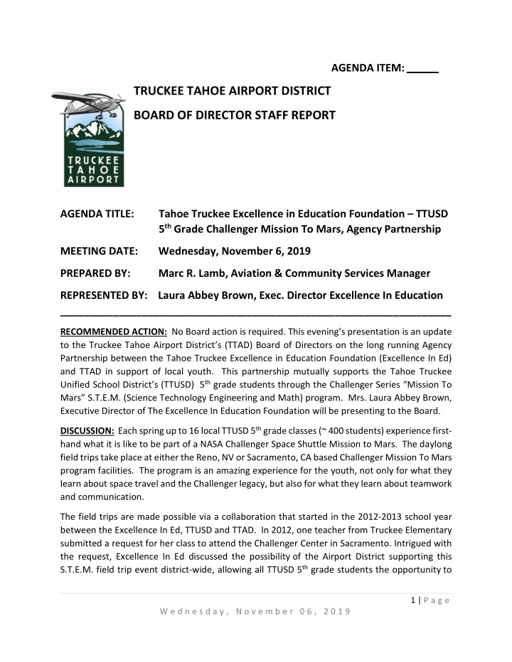 truckee tahoe airport district