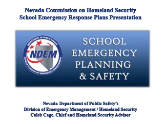 Schools are mandated by NRS 388 (Public &amp; Charter) and NRS 394 (Private) to annually review,