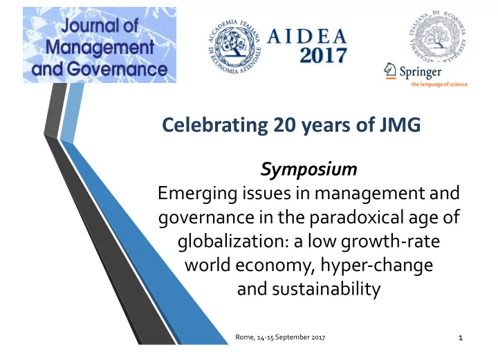 celebrating 20 years of jmg