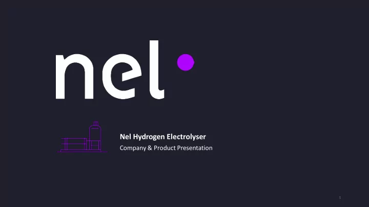 nel hydrogen electrolyser