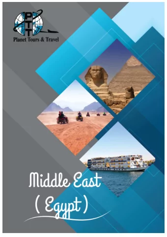 Let us introdroduce ourselves  Planet Tours is an inbound tourism  company based in Cairo, Egypt