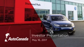 Investor Presentation  May 16, 2017  FORWARD-LOOKING STATEMENTS  2  Certain information contained