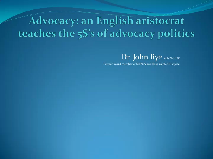 an english aristocrat