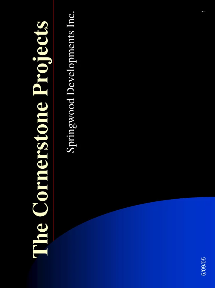the cornerstone projects
