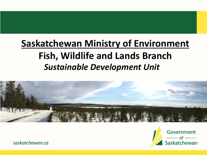 fish wildlife and lands branch