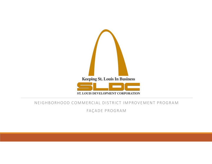neighborhood commercial district improvement program fa