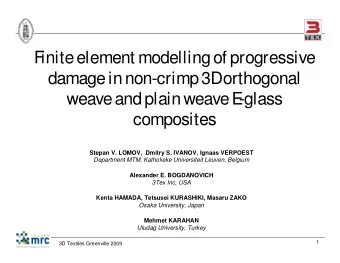 F  inite element modelling of progressive  damage in non-crimp 3D  orthogonal  weave and plain