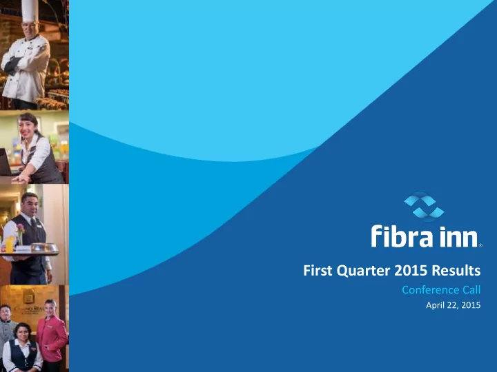 first quarter 2015 results