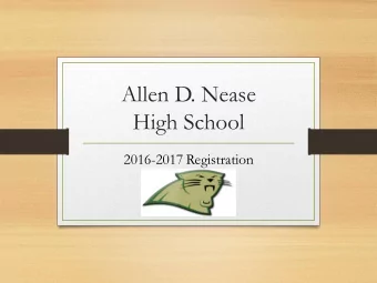 High School  2016-2017 Registration  COURSE SELECTION    TEACHERS RECOMMEND ACADEMIC COURSES FOR