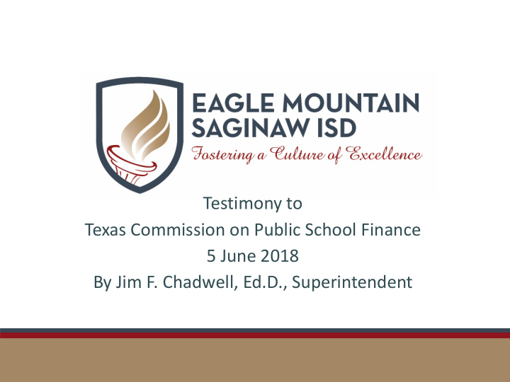 testimony to texas commission on public school finance 5