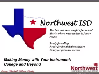 Nor  orthw  hwest ISD  ISD  The best and most sought after school  district where every student is