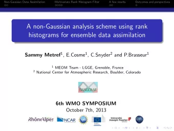 A non-Gaussian analysis scheme using rank  histograms for ensemble data assimilation Sammy Metref 1