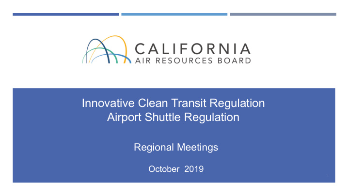 innovative clean transit regulation airport shuttle